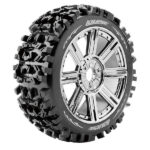 Louise RC B-Pioneer 1/8 FR/RR Soft Hex 17mm Spoke Black Chrome L-T3130SBC