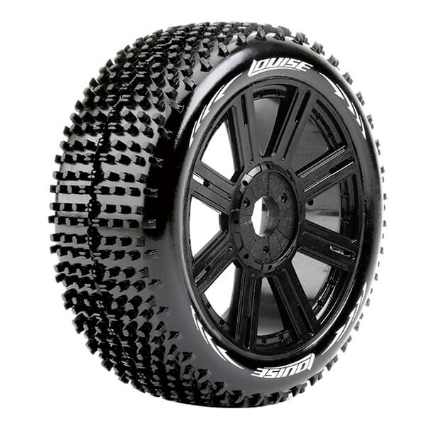 L-T3150VB Louise RC B-Hornet 1/8 FR/RR Super Soft Hex 17mm Spoke Black L-T3150VB - Image 1