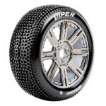 Louise RC B-Viper 1/8 FR/RR Super Soft Hex 17mm Spoke Black Chrome L-T3194VBC