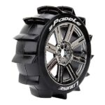 Louise RC B-Paddle 1/8 FR/RR Soft Hex 17mm Spoke Black Chrome L-T3249SBC