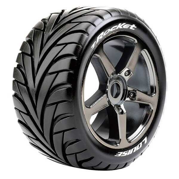 L-T3250SBC Louise RC T-Rocket 1/8 FR/RR 0 Offset Black Chrome L-T3250SBC - Image 1