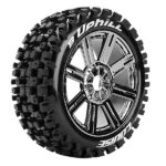 Louise RC B-Uphill 1/8 FR/RR Soft Hex 17mm Spoke Black Chrome L-T3271SBC