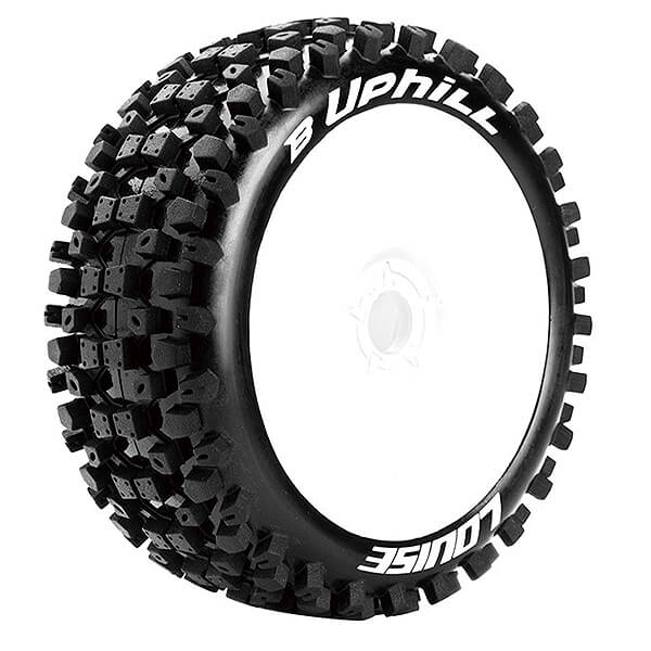 Louise RC B-Uphill 1/8 FR/RR Soft Hex 17mm White L-T3271SW