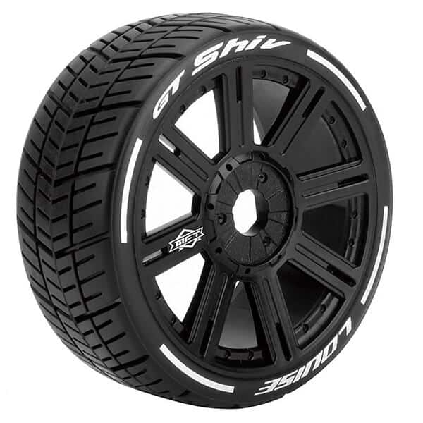 L-T3284SB Louise RC GT-Shiv 1/8 FR/RR Soft Hex 17mm Spoke Black L-T3284SB - Image 1