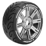 Louise RC GT-Tarmac 1/8 FR/RR Soft Hex 17mm Spoke Black Chrome L-T3285SBC