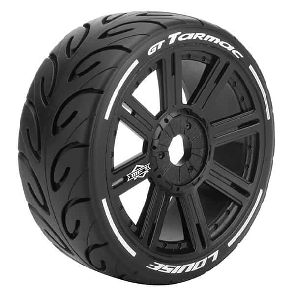 L-T3285VB Louise RC GT-Tarmac 1/8 FR/RR Super Soft Hex 17mm Spoke Black L-T3285VB - Image 1