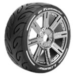 Louise RC GT-Tarmac 1/8 FR/RR Super Soft Hex 17mm Spoke Black Chrome L-T3285VBC