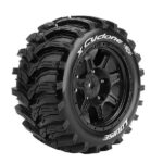 Louise RC X-Cyclone Black Mounted X-Maxx Hex 24mm L-T3298B