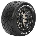 Louise RC MT-Rocket 1/10 Soft Bead-Lock/0 Offset Hex 12mm Blk Chrome L-T3307SBC
