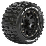 Louise RC MT-Pioneer 1/10 Soft Bead-Lock/0 Offset Hex 12mm Black L-T3308SB