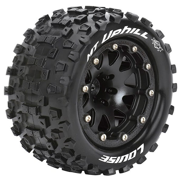 L-T3309SBH Louise RC MT-Uphill 1/10 Soft Bead-Lock/1/2 Offset Hex 12mm Black L-T3309SBH - Image 1