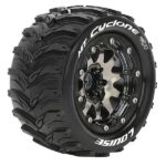 Louise RC MT-Cyclone 1/10 Soft Bead-Lock/0 Offset Hex 12mm Blk Chrome L-T3310SBC