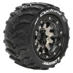 Louise RC MT-Cyclone 1/10 Soft BeadLock/1/2 Offset Hex 12M Blk Chrom L-T3310SBCH