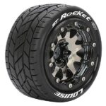 Louise RC ST-Rocket 1/10 Soft BeadLock/1/2 Offset Hex 12mm Blk Chrom L-T3311SBCH