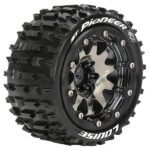 Louise RC ST-Pioneer 1/10 Soft BeadLock/1/2 Offset Hex 12M Blk Chrom L-T3312SBCH