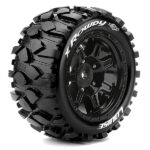 Louise RC X-Rowdy Black Xmaxx Mounted 24mm Hex L-T3351B