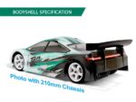 BLITZ TCN 1/10th 210-225mm Body Shell 0.7mm BL6091507 - Image 4