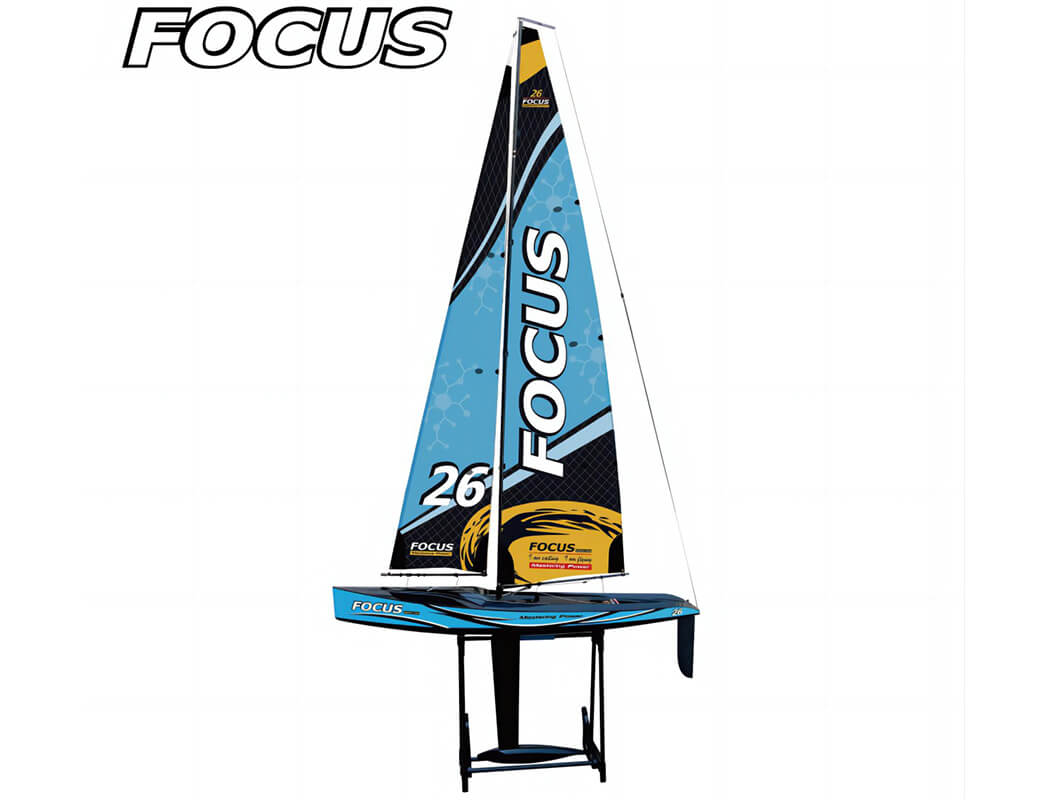 JY8812V3B_5 Joysway Focus V3 One Metre Sailboat RTR Blue JY8812V3B - Image 1