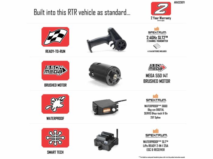 Arrma Gorgon 2WD Monster Truck 1/10th Ready-To-Assemble Kit Gunmetal ARA3230SKT1 - Image 50