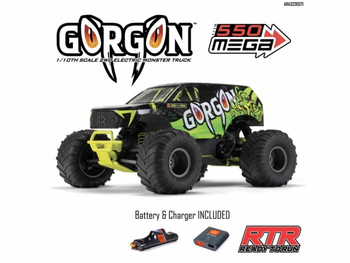Arrma Gorgon 2WD Monster Truck 1/10th SMART RTR Yellow ARA3230ST1 - Image 13
