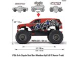 Arrma Gorgon 2WD Monster Truck 1/10th SMART RTR Red ARA3230ST2 - Image 11