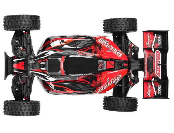 Corally Asuga XLR 6S Roller Buggy Chassis - Red C-00488-R - Image 11