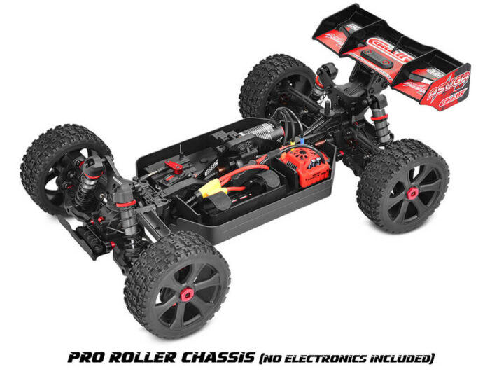 Corally Asuga XLR 6S Roller Buggy Chassis - Red C-00488-R - Image 13