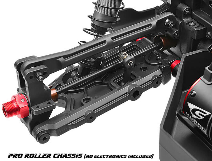 Corally Asuga XLR 6S Roller Buggy Chassis - Red C-00488-R - Image 17