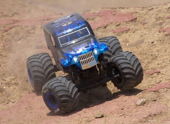 The Losi 4WD Mini LMT brings monster truck excitement to RC in a