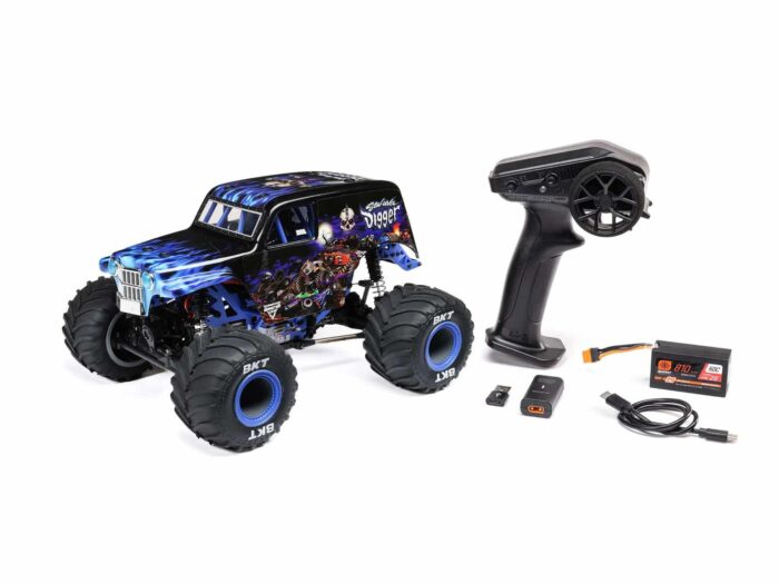 The Losi 4WD Mini LMT brings monster truck excitement to RC in a