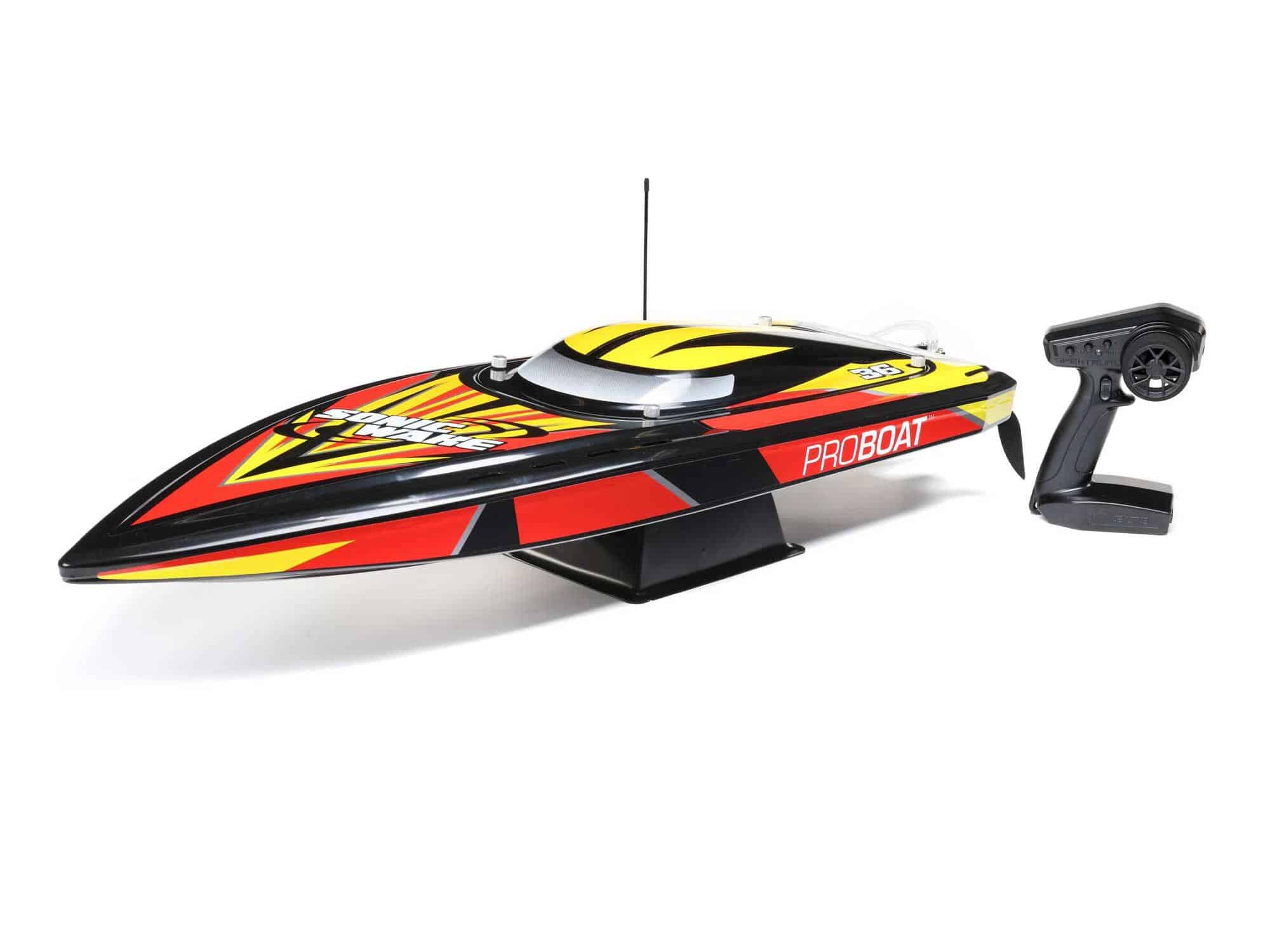 B-PRB08032V2T1_O Proboat Sonicwake 36" Self-Righting Brushless Deep-V RTR Black PRB08032V2T1 - Image 1
