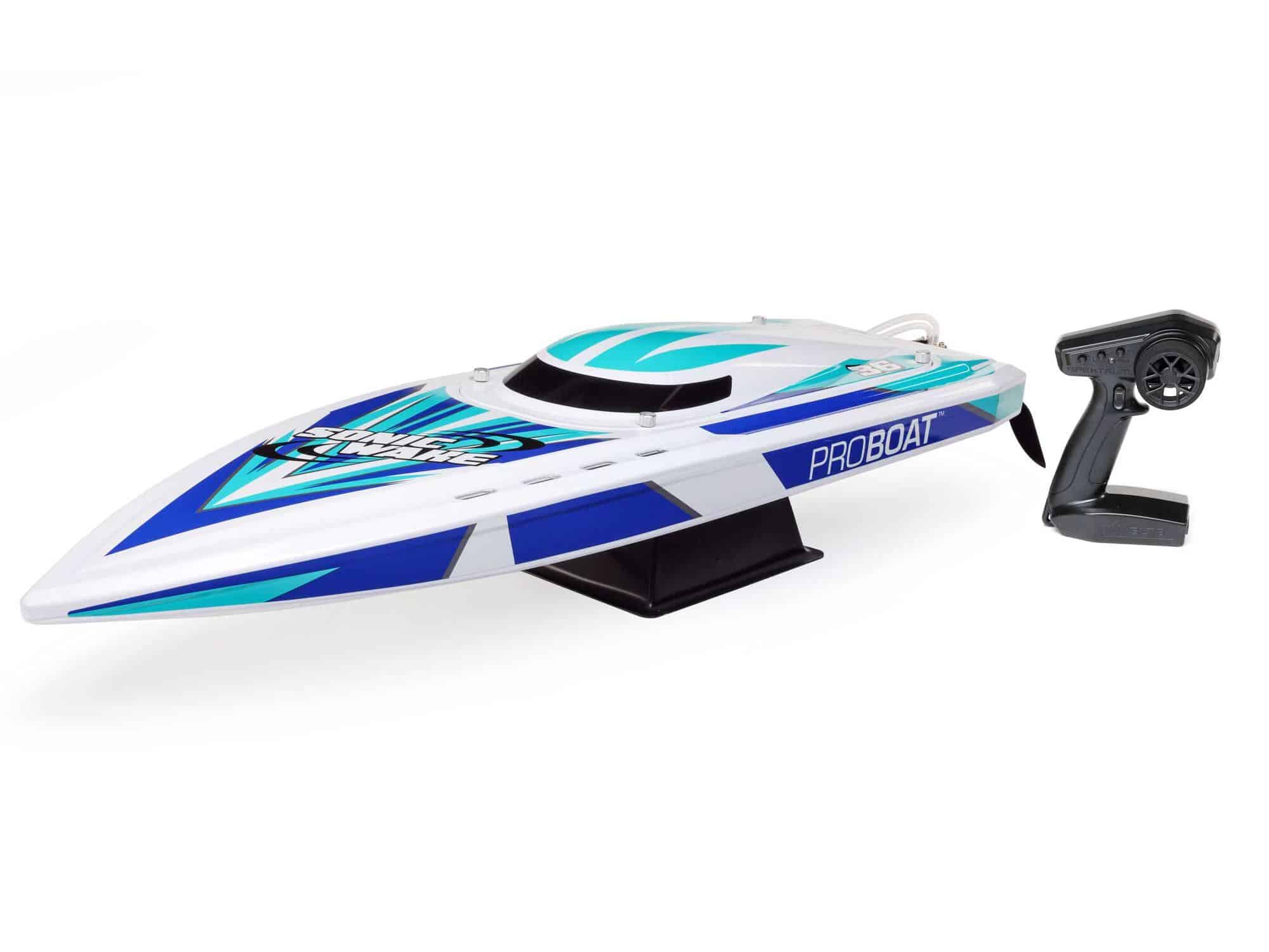 B-PRB08032V2T2_F Proboat Sonicwake 36" Self-Righting Brushless Deep-V RTR White PRB08032V2T2 - Image 1