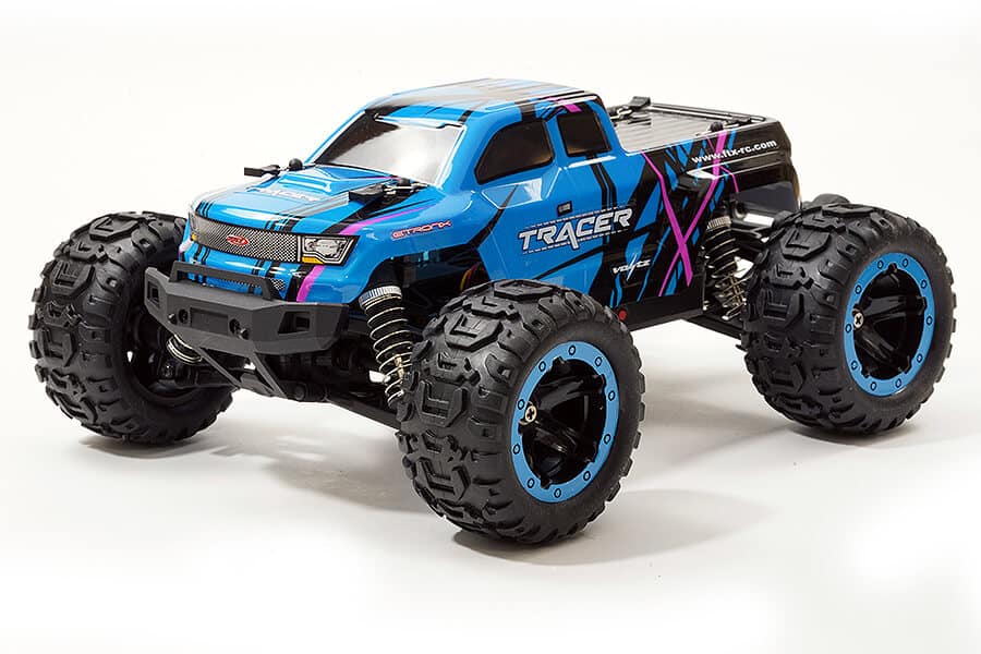 FTX5596B FTX Tracer 1/16th 4WD Brushless Monster Truck RTR Blue FTX5596B - Image 1