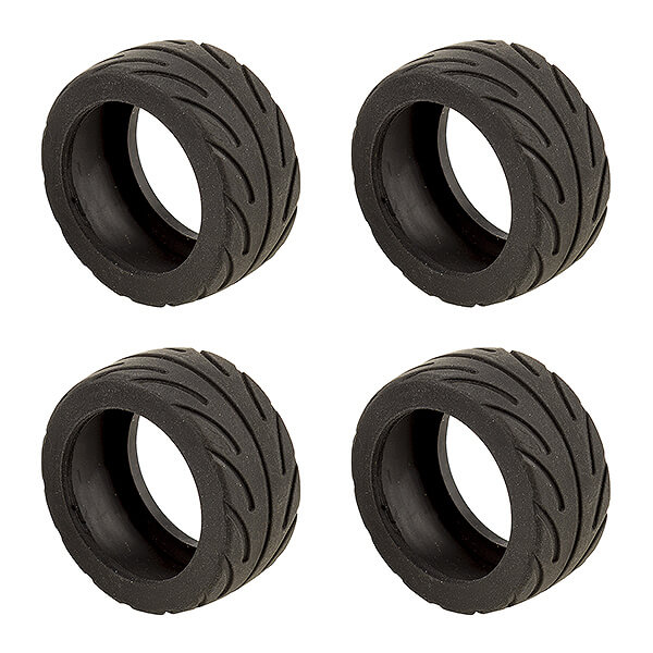 AS21608 Team Associated Nano Sport Radial Tyres Black (4) AS21608 - Image 1