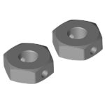 Corally Wheel Hex Adapter Rear Aluminum 2 Pcs C-00250-078