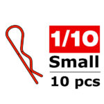 Corally Body Clips 45 Bent Sm All Red 10 Pcs C-35101