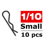 Corally Body Clips 45 Bent Sm All Black 10 Pcs C-35102