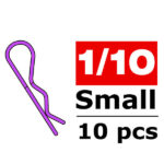 Corally Body Clips 45 Bent Sm All Purple 10 Pcs C-35103