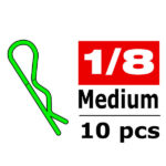Corally Body Clips 45 Bent Me Dium Green 10 Pcs C-35110