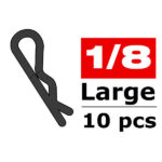 Corally Body Clips 45 Bent La Rge Black 10 Pcs C-35122