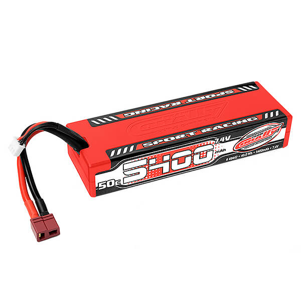 C-49442 Corally Sport Racing 50C Lipo Battery 5400Mah 7.4V Stick 2S C-49442 - Image 1