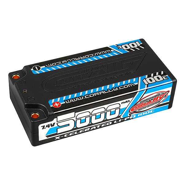 C-49705 Corally Xcelerated 100C Lipo Battery 5000 Mah 7.4V Stick 2S C-49705 - Image 1
