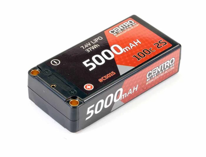 Centro 2S 5000Mah 7.4V 100C Hardcase Shorty Lipo Battery C5015 - Image 2