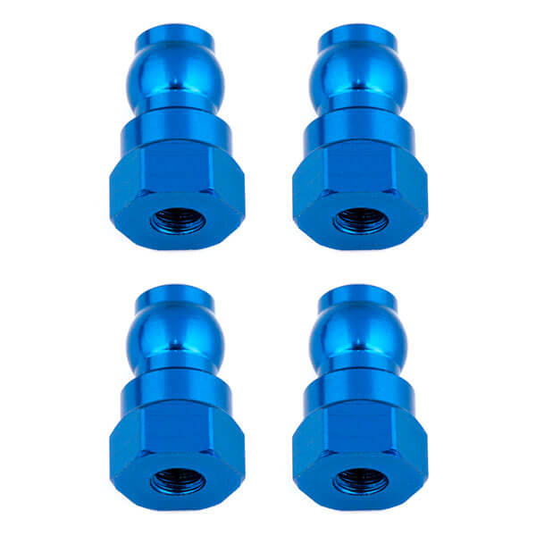AS91816 Team Associated Shock Bushings 12mm Blue Aluminum (4) AS91816 - Image 1