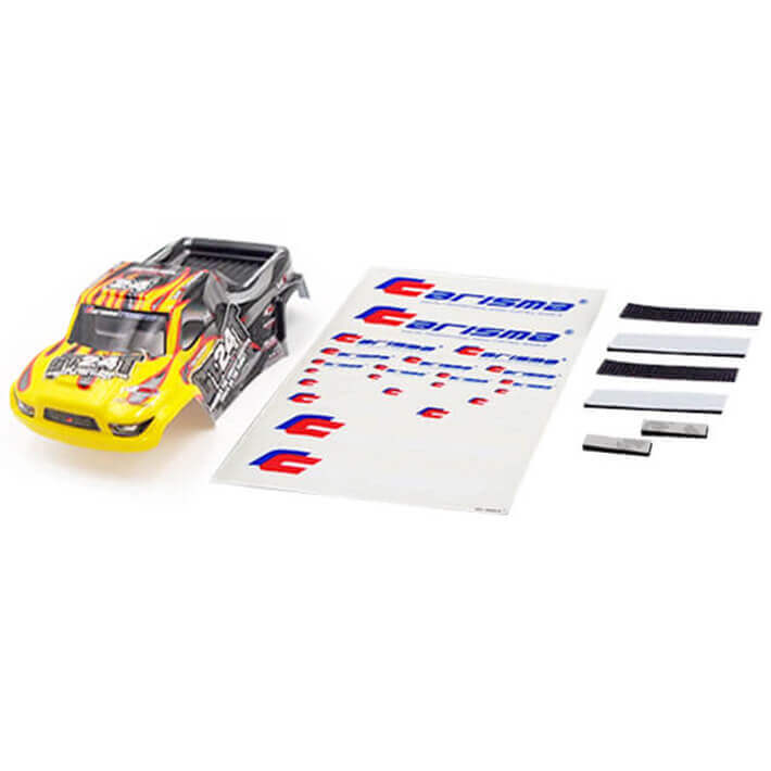 CA15713 Carisma GT24T Truck Body Paint Ed Body Set (Yellow/Black) CA15713 - Image 1