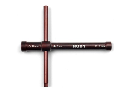 107581_1_piw Hudy Cross Wrench Glowplug # 8mm / Clutchnut # 10mm - Long DY107581 - Image 1