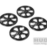 Hudy Alu Set-Up Wheel For 1/10 Rubber Tires (4) DY109370