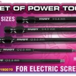 Hudy Set Of Power Tool Tips 2.0, 2.5, 3.00mm + 4.0, 5.8 Phillips DY190070