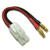 ET0838 Etronix Male Tamiya To Two 4.0mm Male Connector Adaptor ET0838 - Image 1