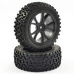 Fastrax 1/10Th Mounted Cuboid Buggy Front Tyres 10-Spoke FAST0036B